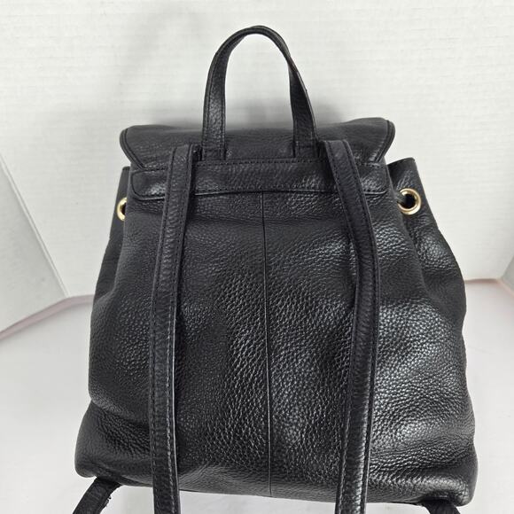 Kate Spade Black Mulberry Pebbled Leather Backpack #854 - Picture 5 of 13